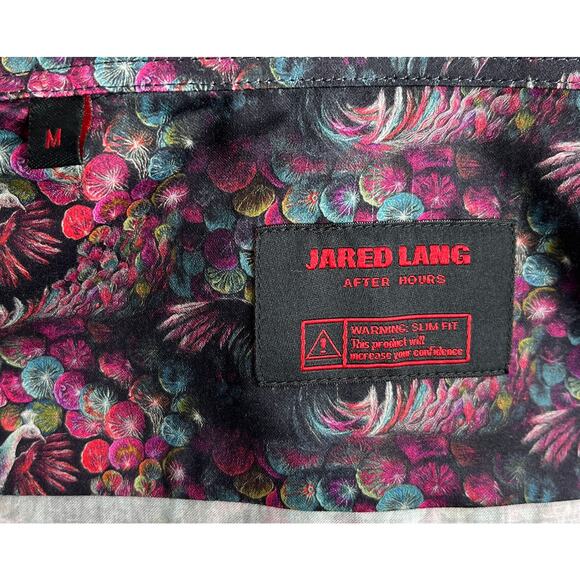 3-62 JARED LANG NWT Men's Dress Shirt Peacocks Multicolor M - Picture 9 of 16